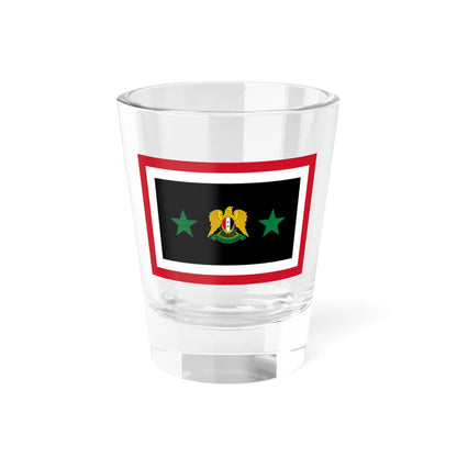 Flag of the Chief of the General Staff Syria 1980-2024 (Syria) Shot Glass 1.5oz 1.5oz - Go Mug Yourself