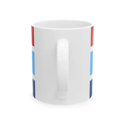 Flag of the Chief of the Hellenic National Defence General Staff Air Force variant (Greece) White Coffee Mug - Go Mug Yourself