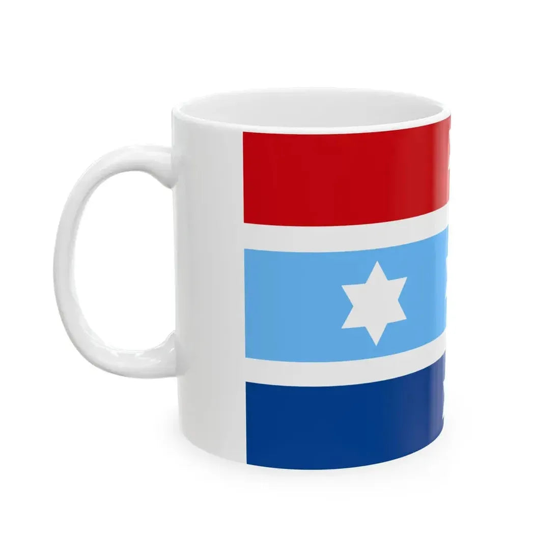 Flag of the Chief of the Hellenic National Defence General Staff Air Force variant (Greece) White Coffee Mug - Go Mug Yourself