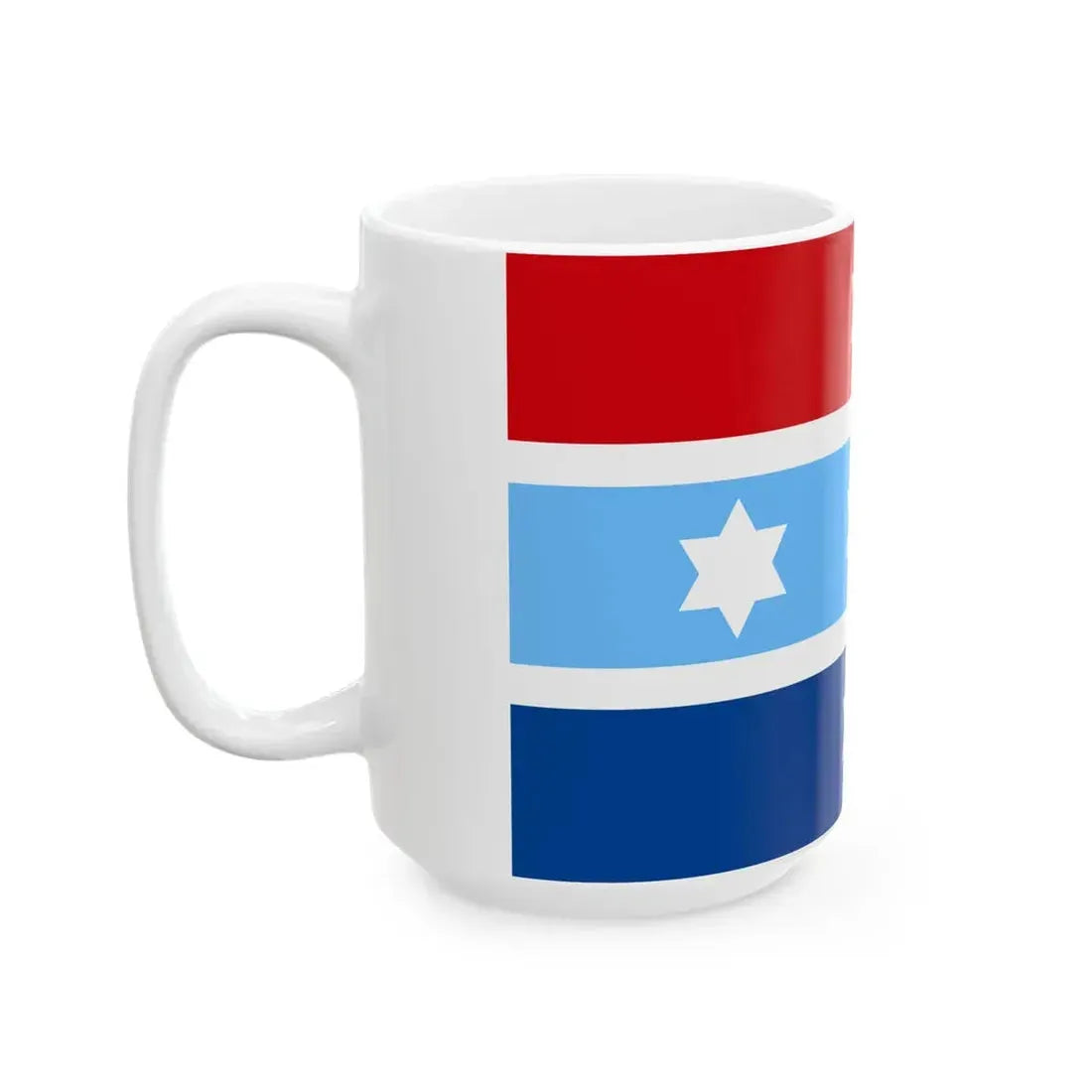 Flag of the Chief of the Hellenic National Defence General Staff Air Force variant (Greece) White Coffee Mug - Go Mug Yourself