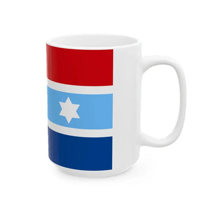 Flag of the Chief of the Hellenic National Defence General Staff Air Force variant (Greece) White Coffee Mug - Go Mug Yourself