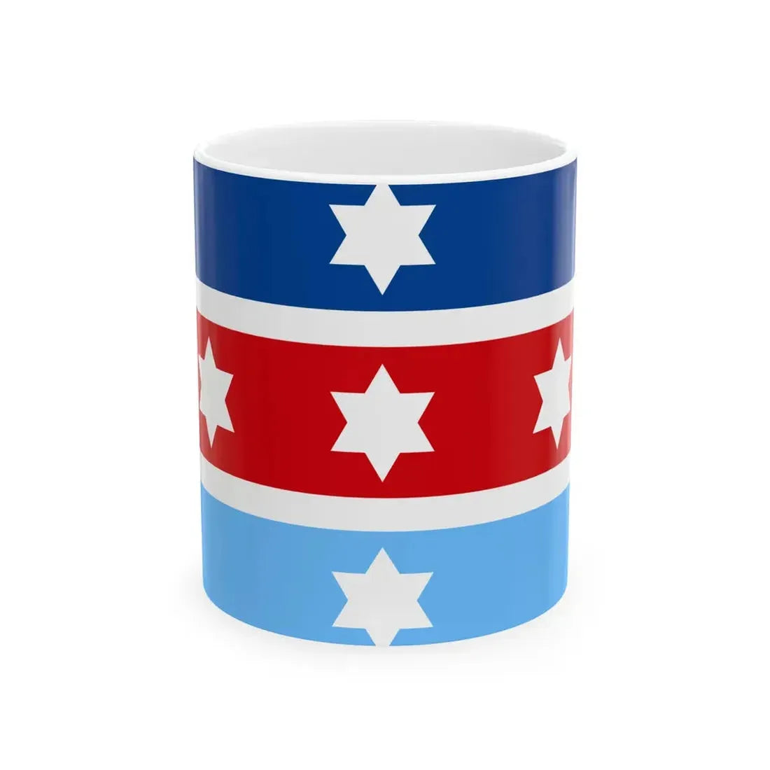 Flag of the Chief of the Hellenic National Defence General Staff Army variant (Greece) White Coffee Mug 11oz - Go Mug Yourself