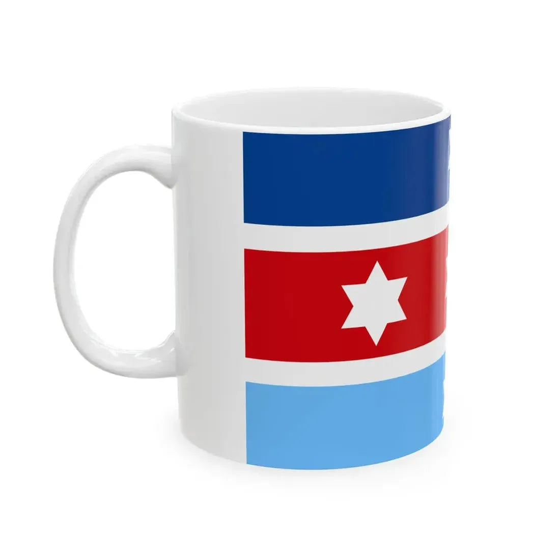 Flag of the Chief of the Hellenic National Defence General Staff Army variant (Greece) White Coffee Mug - Go Mug Yourself