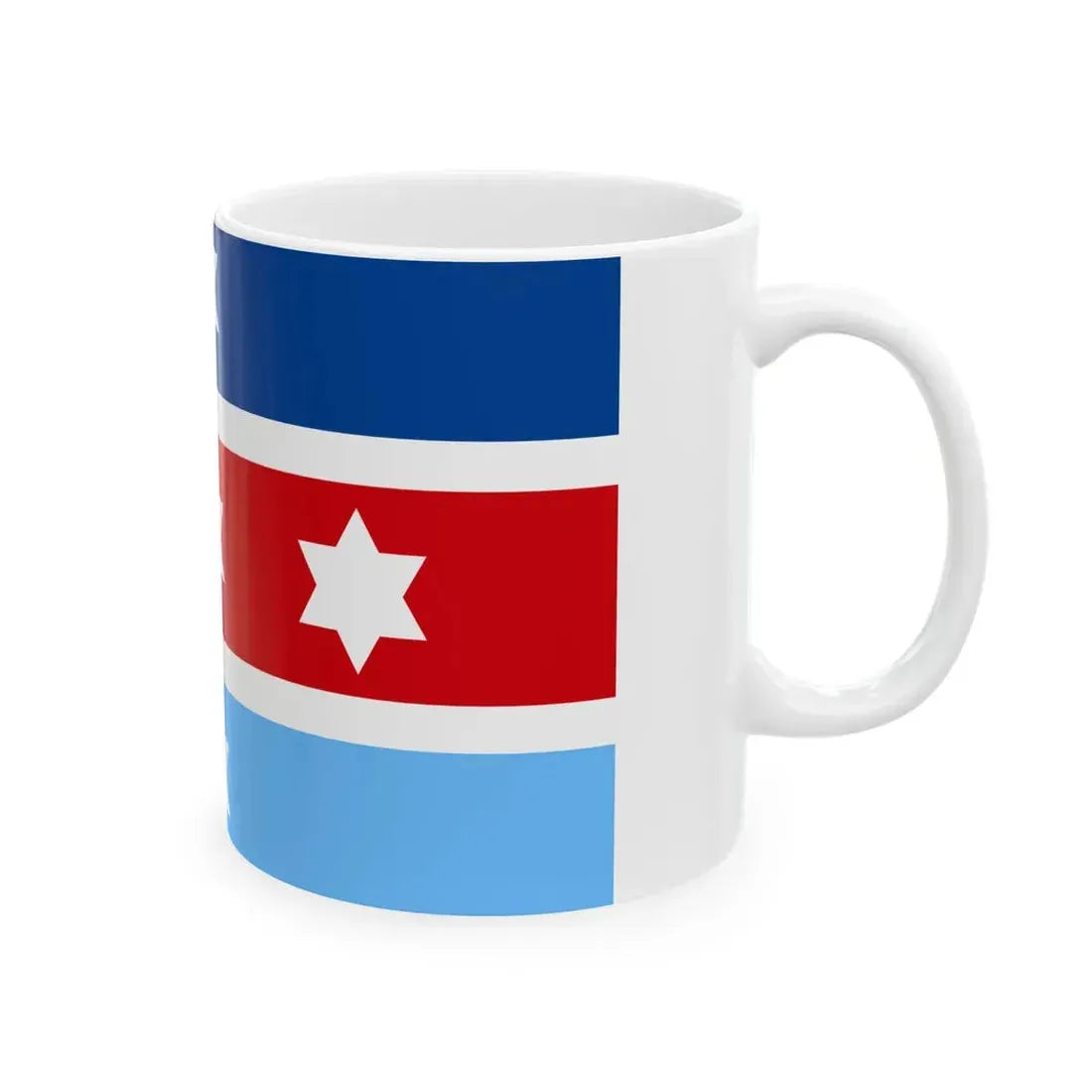 Flag of the Chief of the Hellenic National Defence General Staff Army variant (Greece) White Coffee Mug - Go Mug Yourself