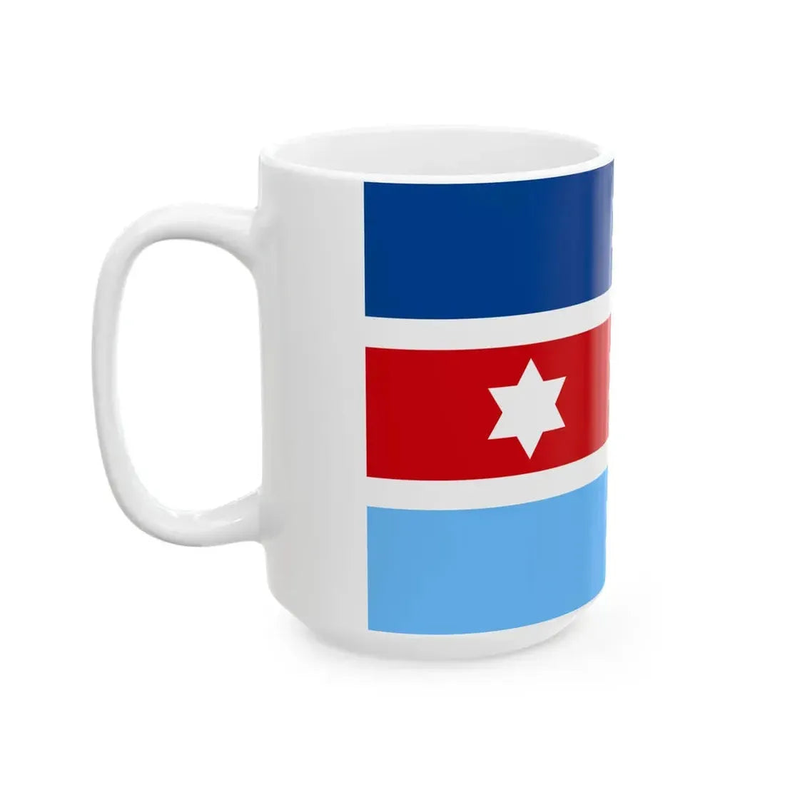 Flag of the Chief of the Hellenic National Defence General Staff Army variant (Greece) White Coffee Mug - Go Mug Yourself
