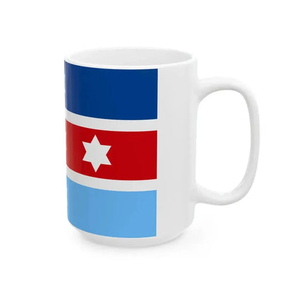 Flag of the Chief of the Hellenic National Defence General Staff Army variant (Greece) White Coffee Mug - Go Mug Yourself