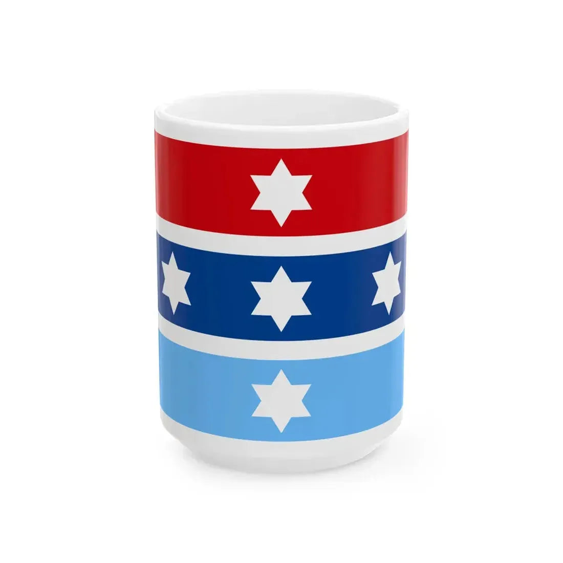 Flag of the Chief of the Hellenic National Defence General Staff Navy variant (Greece) White Coffee Mug 15oz - Go Mug Yourself