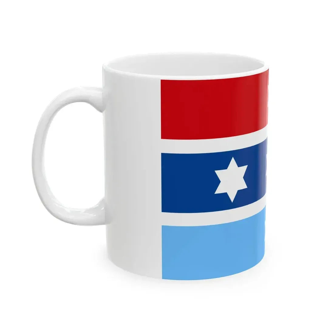 Flag of the Chief of the Hellenic National Defence General Staff Navy variant (Greece) White Coffee Mug - Go Mug Yourself