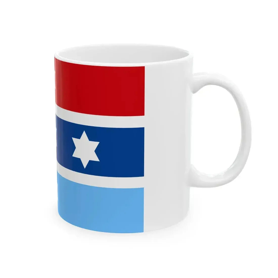 Flag of the Chief of the Hellenic National Defence General Staff Navy variant (Greece) White Coffee Mug - Go Mug Yourself