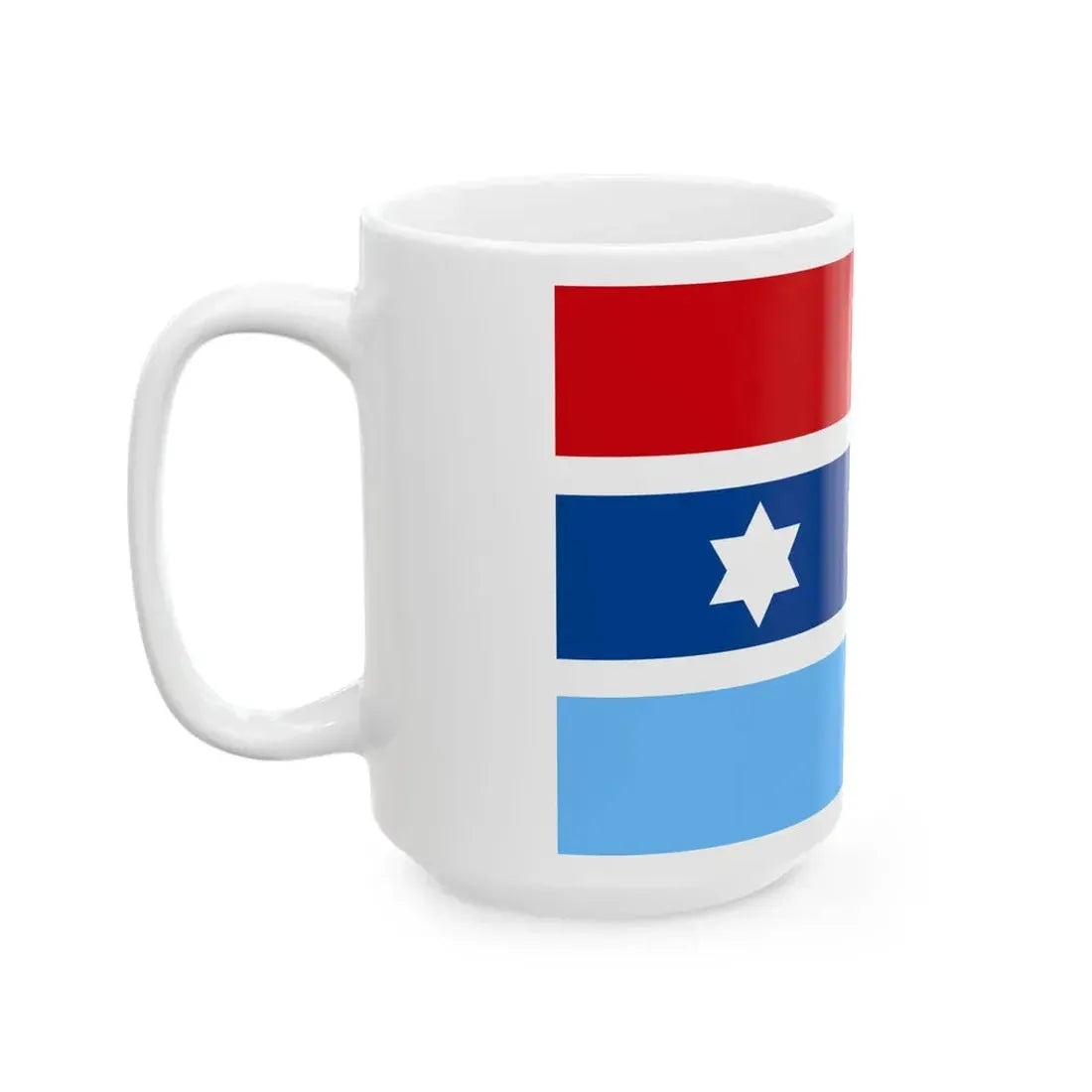 Flag of the Chief of the Hellenic National Defence General Staff Navy variant (Greece) White Coffee Mug - Go Mug Yourself