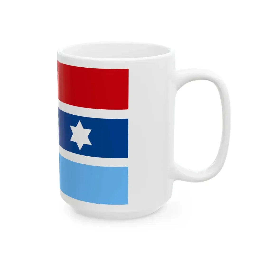 Flag of the Chief of the Hellenic National Defence General Staff Navy variant (Greece) White Coffee Mug - Go Mug Yourself