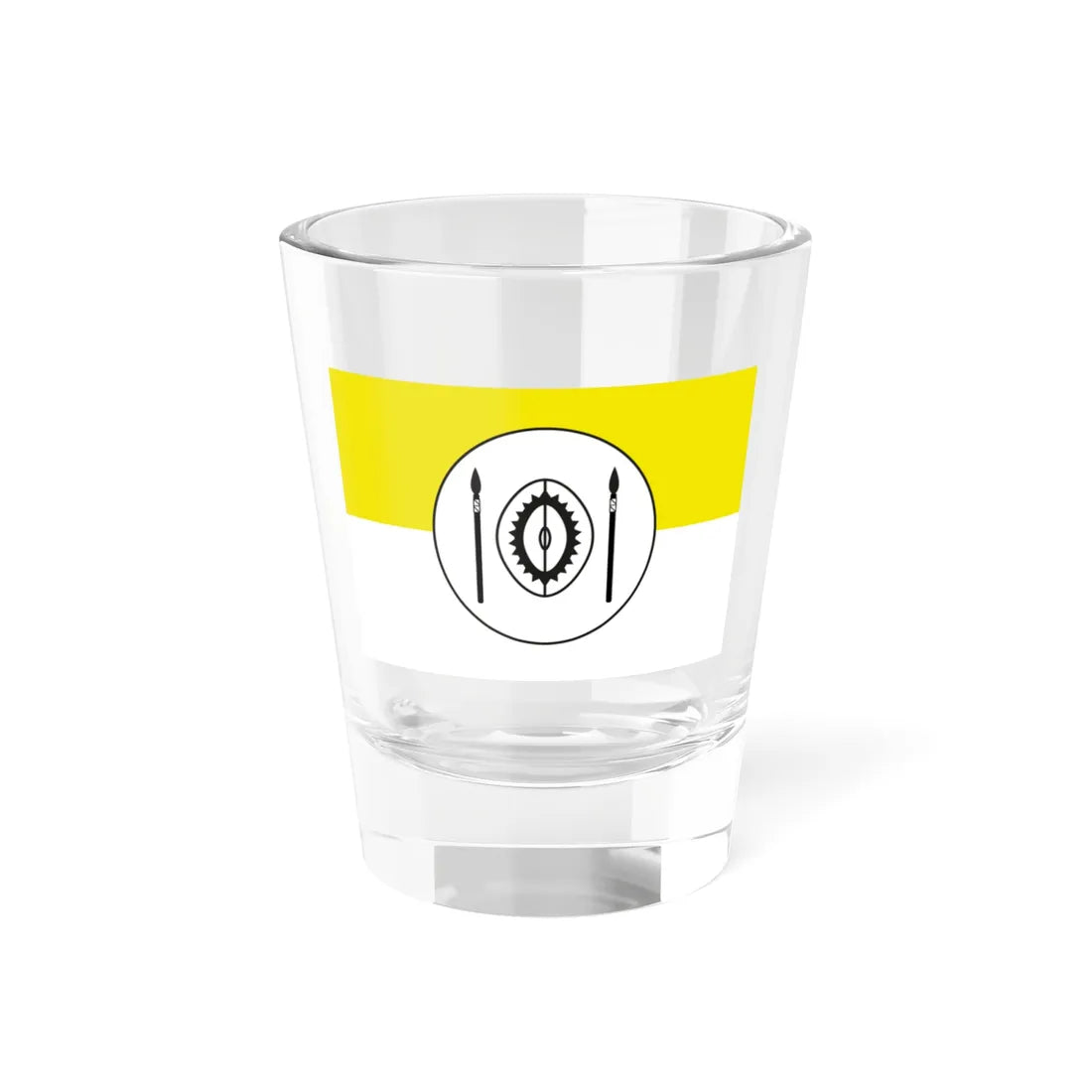 Flag of the Chiefdom of Kooki (Uganda) Shot Glass 1.5oz 1.5oz - Go Mug Yourself