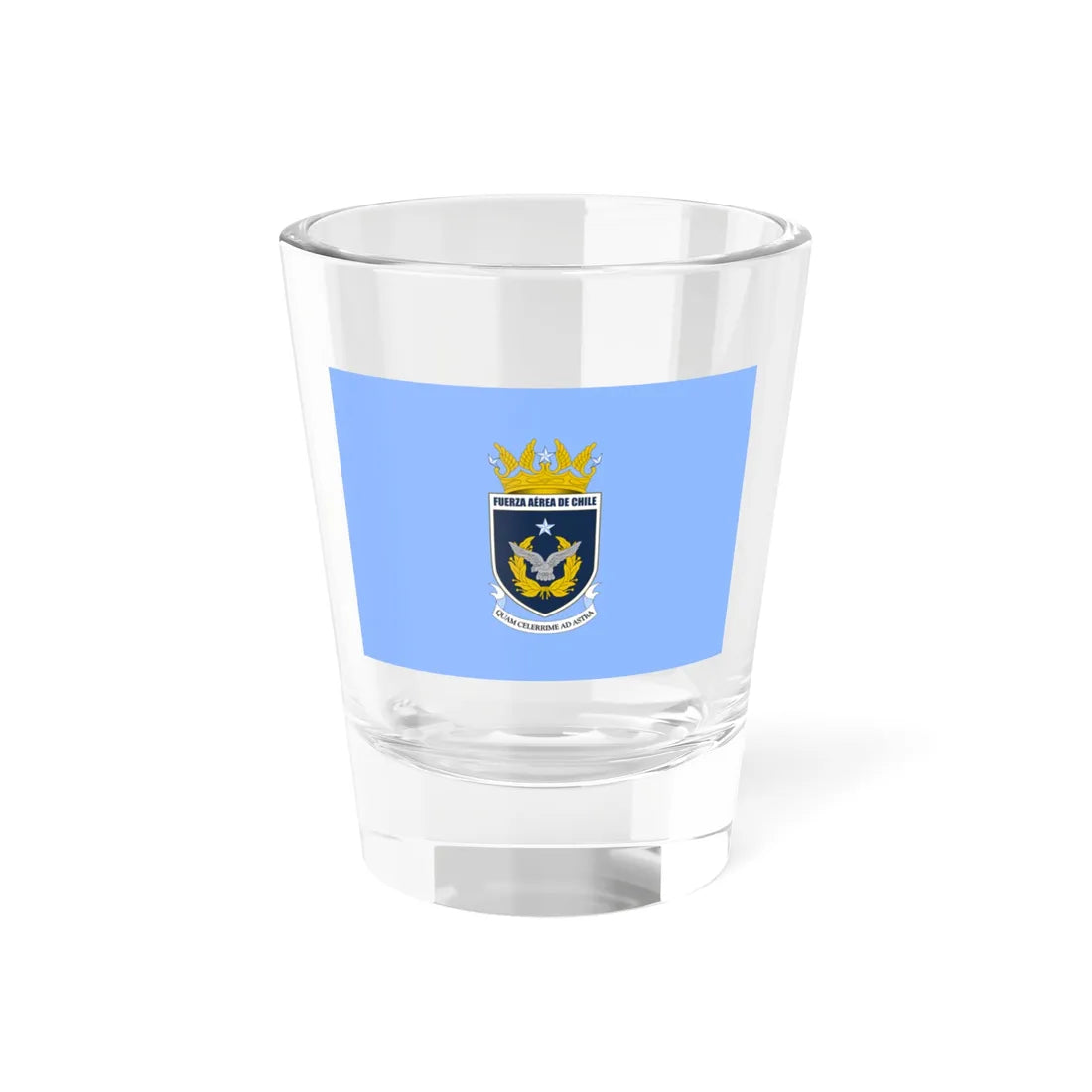 Flag of the Chilean Air Force (Chile) Shot Glass 1.5oz 1.5oz - Go Mug Yourself