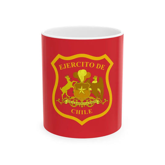 Flag of the Chilean Army (Chile) White Coffee Mug 11oz - Go Mug Yourself