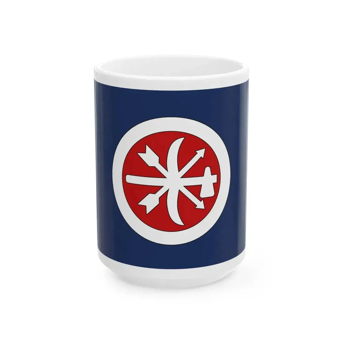 Flag of the Choctaw Brigade (United States) White Coffee Mug 15oz - Go Mug Yourself