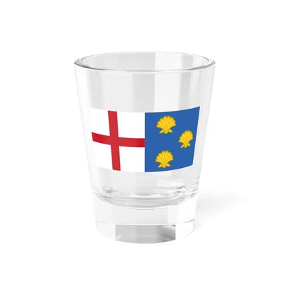 Flag of the Church of St James the Great Birlingham (England) Shot Glass 1.5oz 1.5oz - Go Mug Yourself