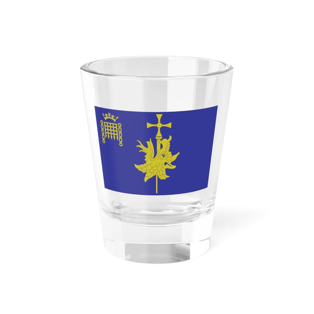 Flag of the Church of St Margaret Westminster Abbey (England) Shot Glass 1.5oz 1.5oz - Go Mug Yourself