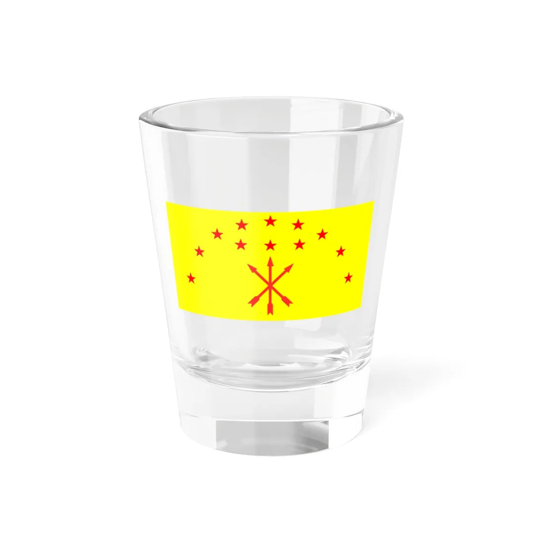 Flag of the Circassian people Karachay-Cherkessia (Russia) Shot Glass 1.5oz 1.5oz - Go Mug Yourself