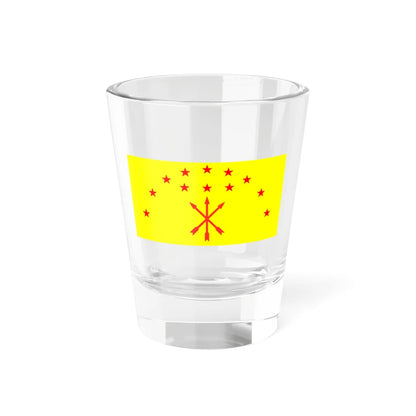 Flag of the Circassian people Karachay-Cherkessia (Russia) Shot Glass 1.5oz 1.5oz - Go Mug Yourself