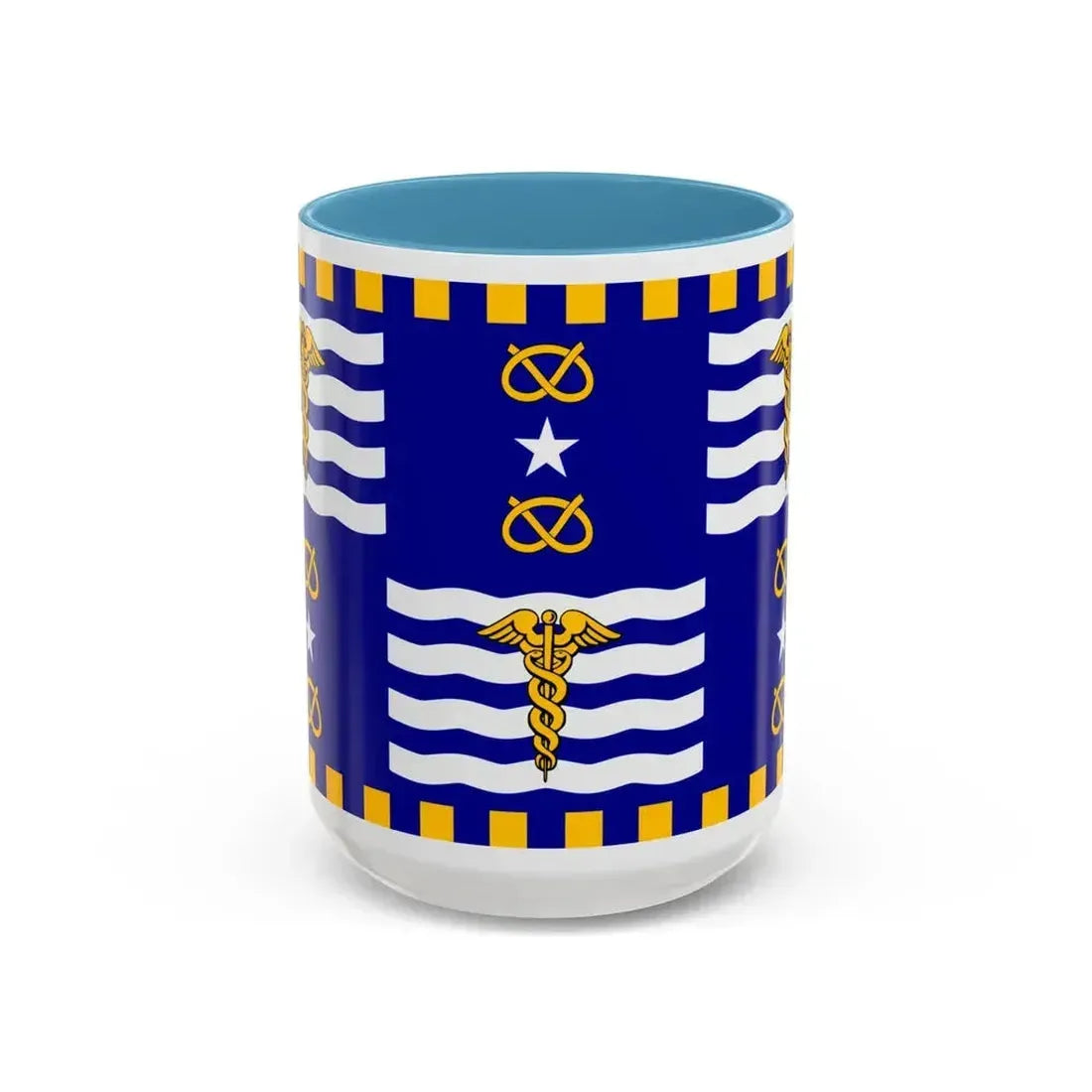Flag of the City of Brisbane Australia - Accent Coffee Mug 15oz Light Blue - Go Mug Yourself