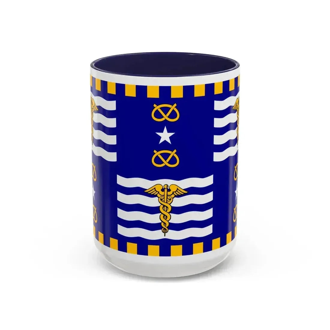 Flag of the City of Brisbane Australia - Accent Coffee Mug 15oz Navy - Go Mug Yourself