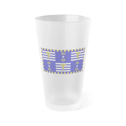 Flag of the City of Brisbane Australia - Frosted Pint Glass 16oz 16oz Frosted - Go Mug Yourself