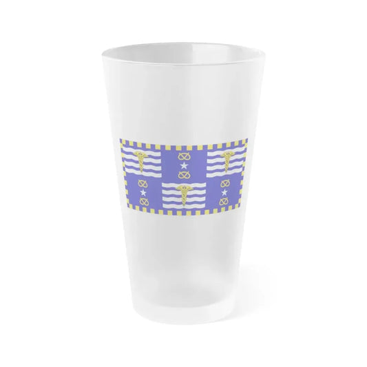 Flag of the City of Brisbane Australia - Frosted Pint Glass 16oz 16oz Frosted - Go Mug Yourself