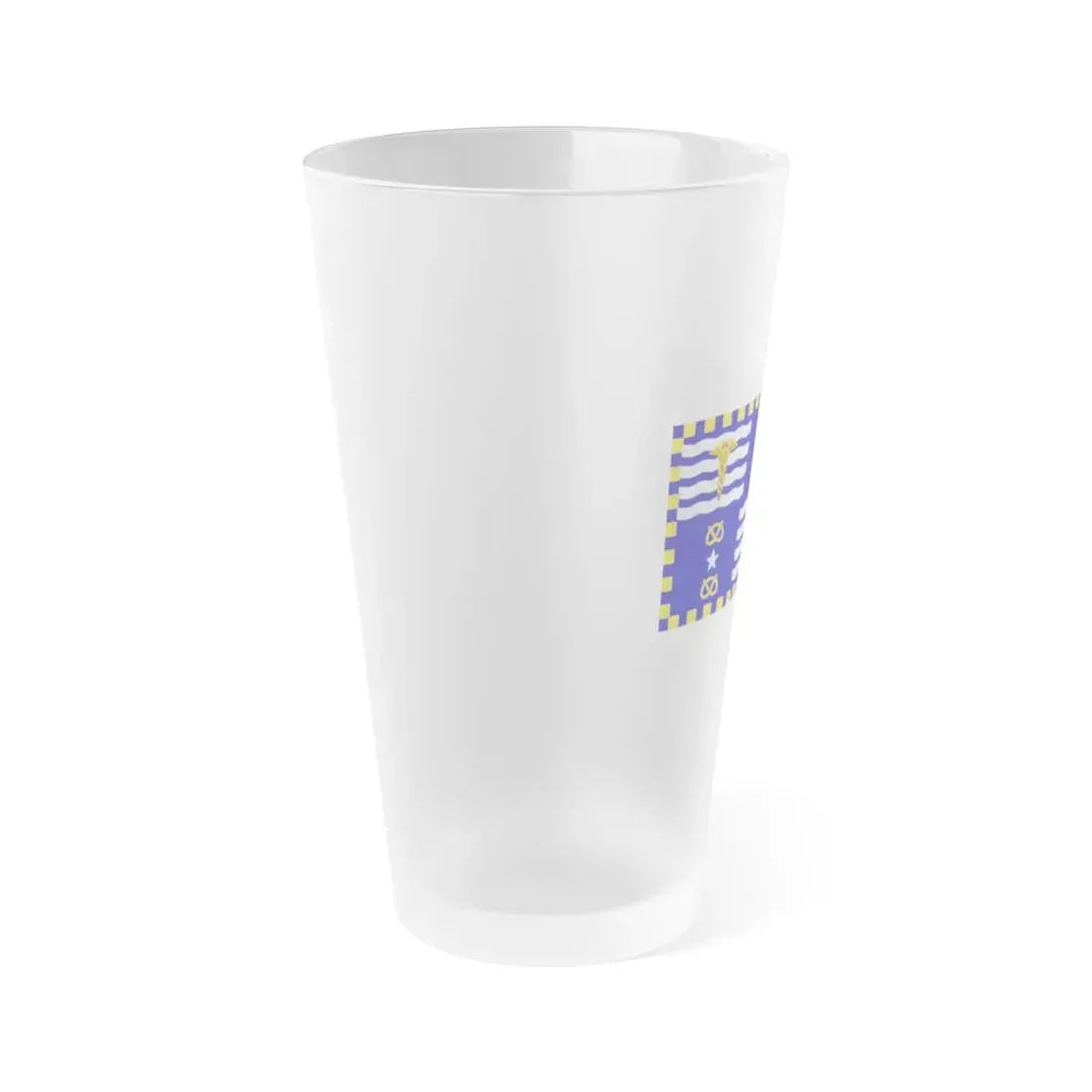 Flag of the City of Brisbane Australia - Frosted Pint Glass 16oz - Go Mug Yourself