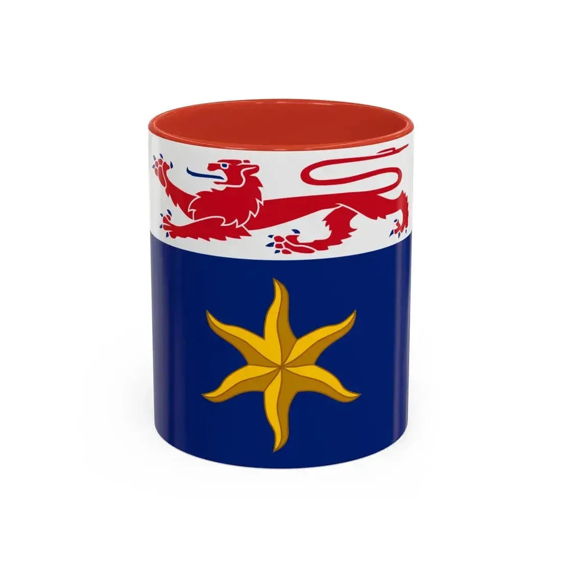 Flag of the City of Hobart Australia - Accent Coffee Mug 11oz Red - Go Mug Yourself