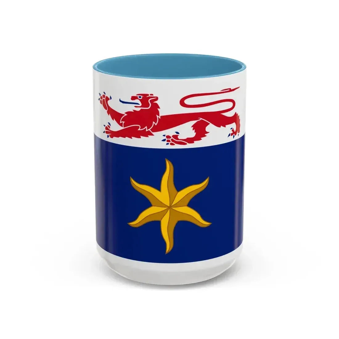 Flag of the City of Hobart Australia - Accent Coffee Mug 15oz Light Blue - Go Mug Yourself