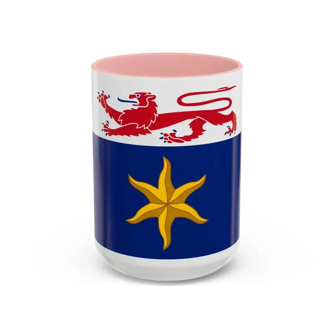 Flag of the City of Hobart Australia - Accent Coffee Mug 15oz Pink - Go Mug Yourself