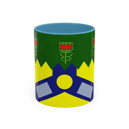 Flag of the City of Launceston Australia - Accent Coffee Mug 11oz Light Blue - Go Mug Yourself