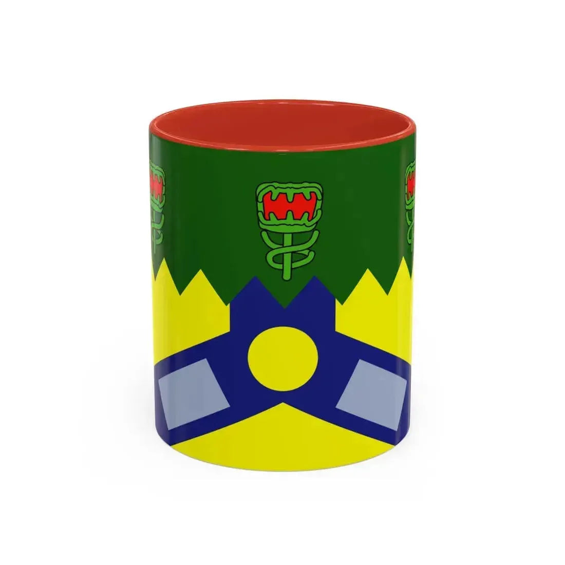 Flag of the City of Launceston Australia - Accent Coffee Mug 11oz Red - Go Mug Yourself
