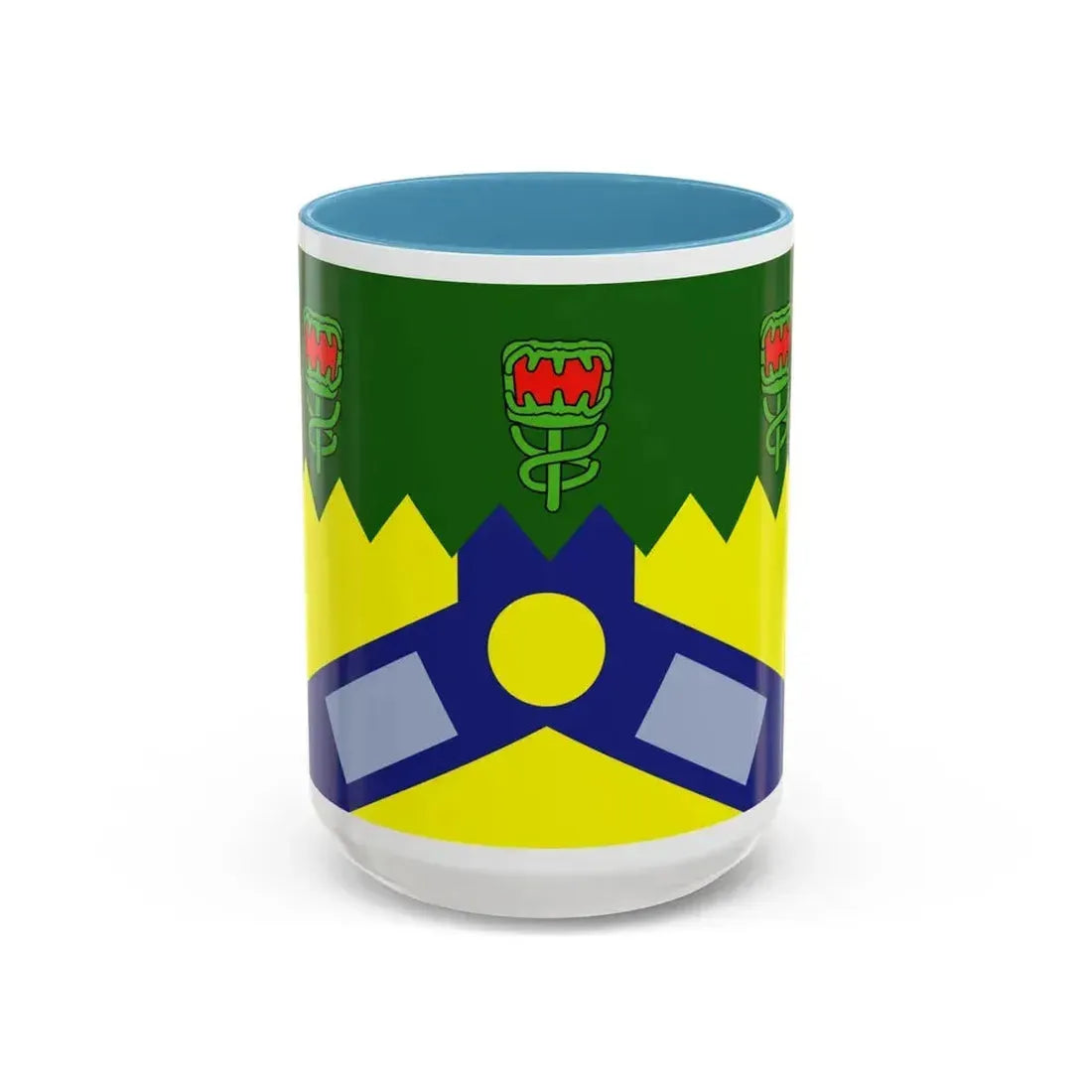 Flag of the City of Launceston Australia - Accent Coffee Mug 15oz Light Blue - Go Mug Yourself