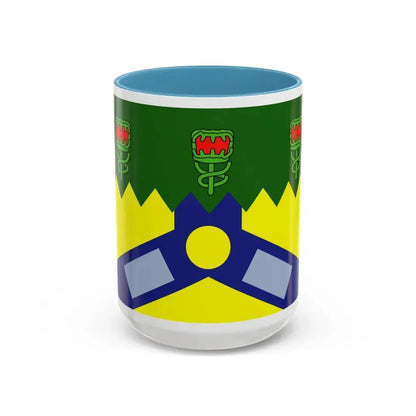 Flag of the City of Launceston Australia - Accent Coffee Mug 15oz Light Blue - Go Mug Yourself