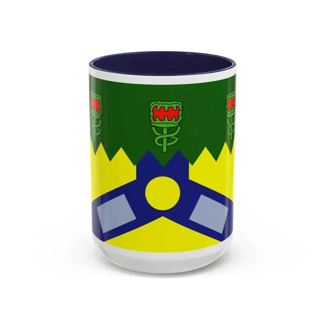 Flag of the City of Launceston Australia - Accent Coffee Mug 15oz Navy - Go Mug Yourself