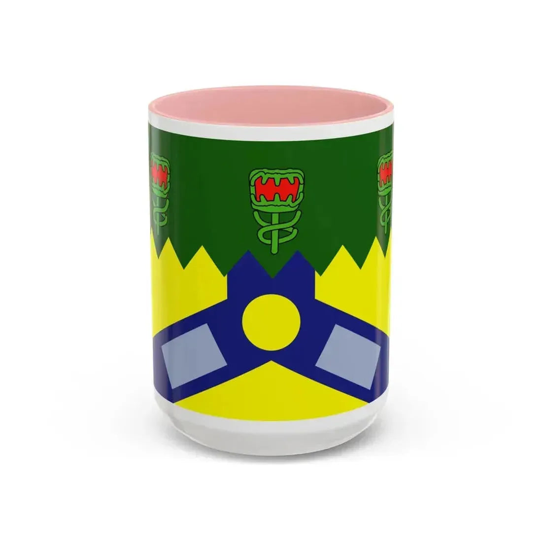 Flag of the City of Launceston Australia - Accent Coffee Mug 15oz Pink - Go Mug Yourself