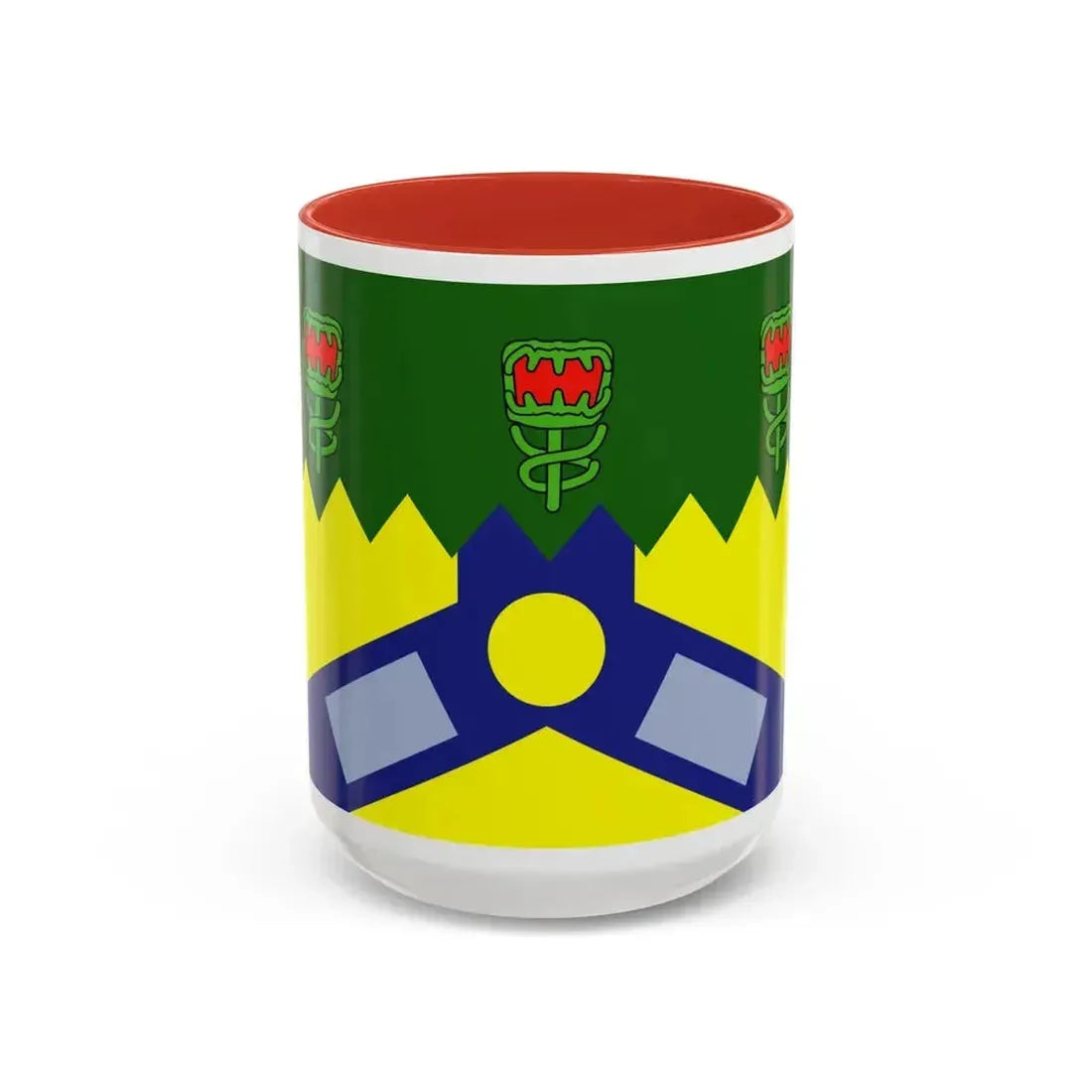 Flag of the City of Launceston Australia - Accent Coffee Mug 15oz Red - Go Mug Yourself