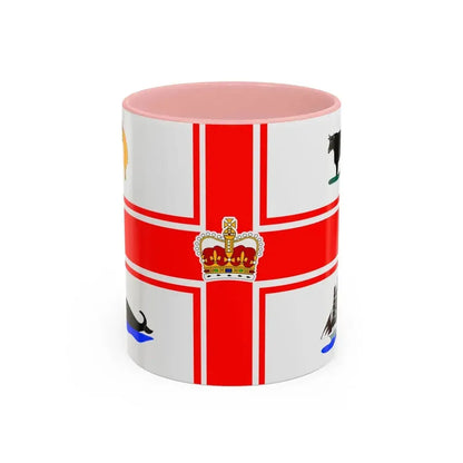 Flag of the City of Melbourne Australia - Accent Coffee Mug 11oz Pink - Go Mug Yourself