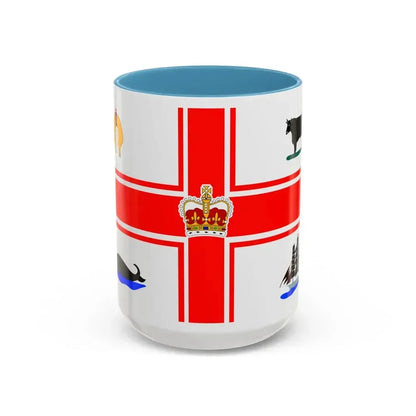 Flag of the City of Melbourne Australia - Accent Coffee Mug 15oz Light Blue - Go Mug Yourself