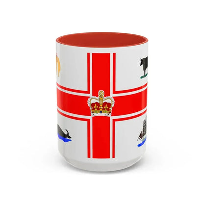 Flag of the City of Melbourne Australia - Accent Coffee Mug 15oz Red - Go Mug Yourself