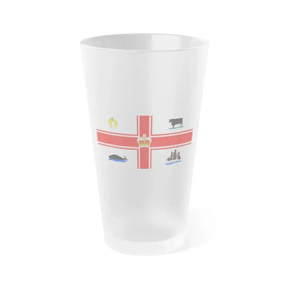 Flag of the City of Melbourne Australia - Frosted Pint Glass 16oz 16oz Frosted - Go Mug Yourself