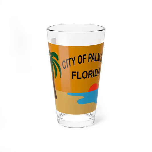 Flag of the City of Palm Bay, Florida - Pint Glass 16oz 16oz - Go Mug Yourself