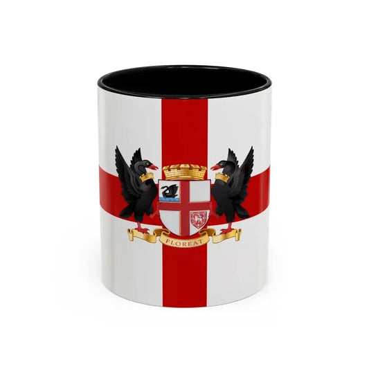 Flag of the City of Perth Australia - Accent Coffee Mug 11oz Black - Go Mug Yourself