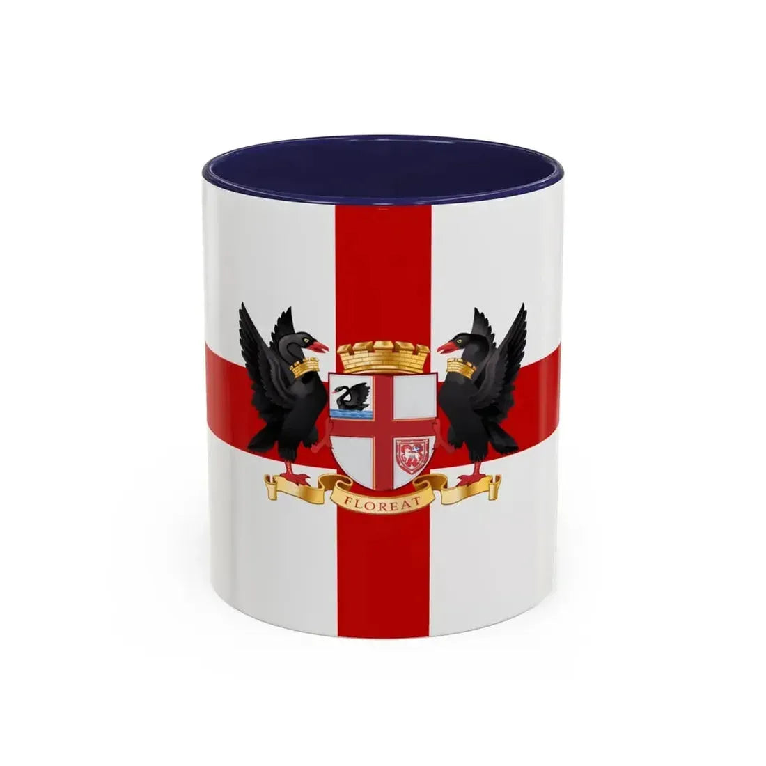 Flag of the City of Perth Australia - Accent Coffee Mug 11oz Navy - Go Mug Yourself
