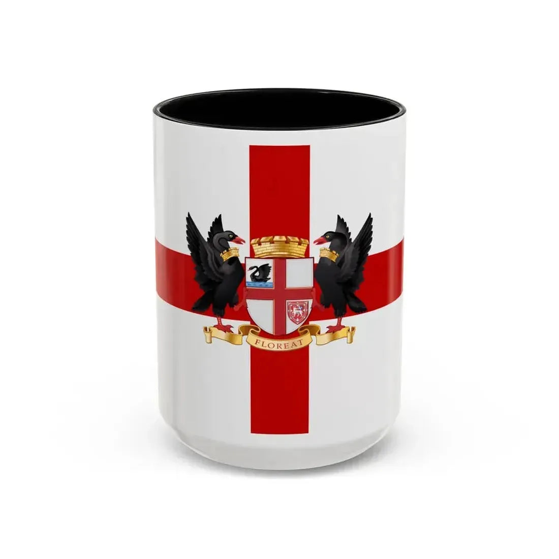 Flag of the City of Perth Australia - Accent Coffee Mug 15oz Black - Go Mug Yourself