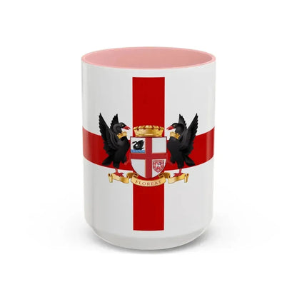 Flag of the City of Perth Australia - Accent Coffee Mug 15oz Pink - Go Mug Yourself