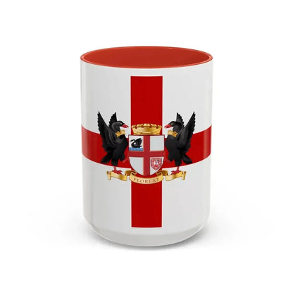 Flag of the City of Perth Australia - Accent Coffee Mug 15oz Red - Go Mug Yourself