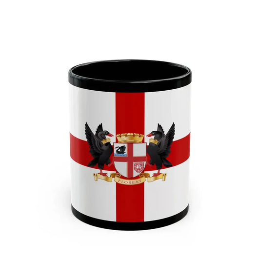 Flag of the City of Perth Australia - Black Coffee Mug 11oz - Go Mug Yourself