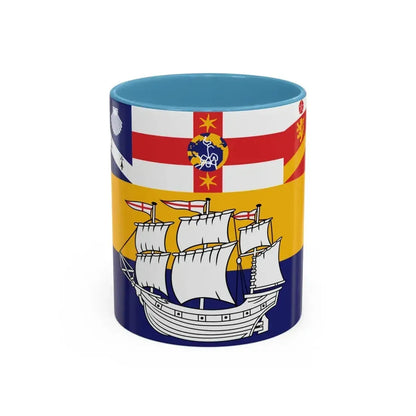 Flag of the City of Sydney Australia - Accent Coffee Mug 11oz Light Blue - Go Mug Yourself